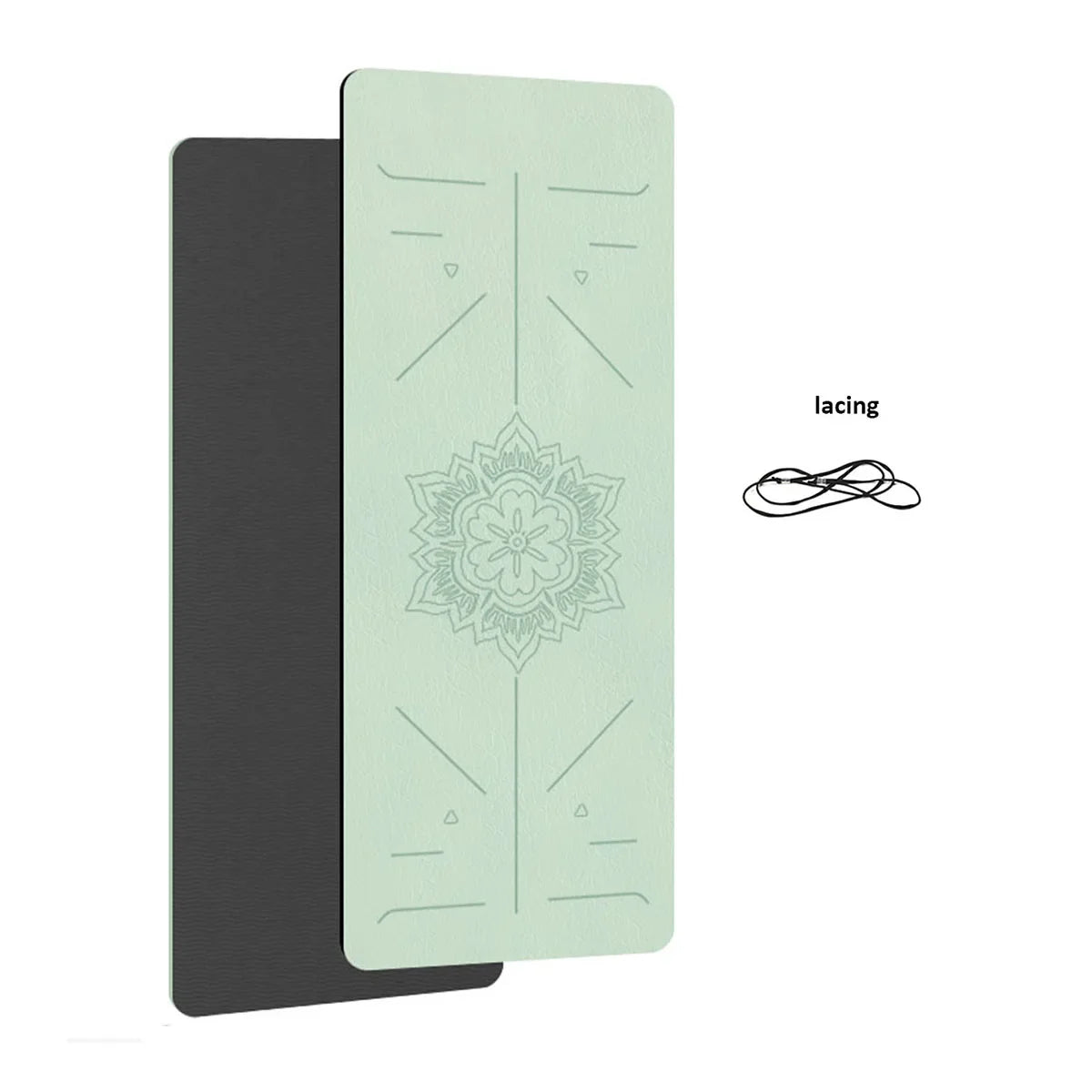 Yoga Mat TPE Non Slip Fitness Guide Line