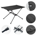 Camping Table Folding Aluminum Portable Roll-Up Lightweight