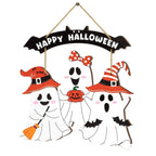 Halloween Hanging Wooden Sign Ghost Decoration