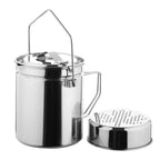 Camping Steamer Pot with Stainless Steel Lockable Lid 1.2L