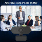 Webcam 1080P HD USB with Microphone Tripod