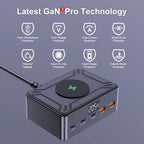 Charger GaN 205W Fast USB C Desktop Digital Display