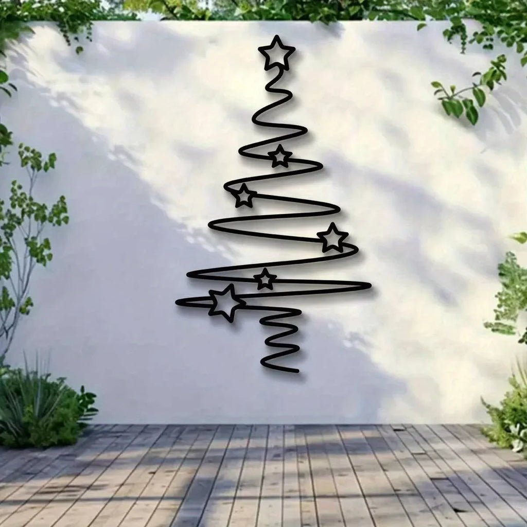 Christmas Tree Metal Wall Art Decor