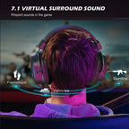 Headset Gaming 7.1 Surround Sound Wired Microphone