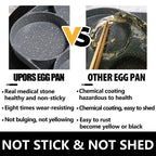 Frying Pan Non Stick Four Hole Omelet Wooden Handle
