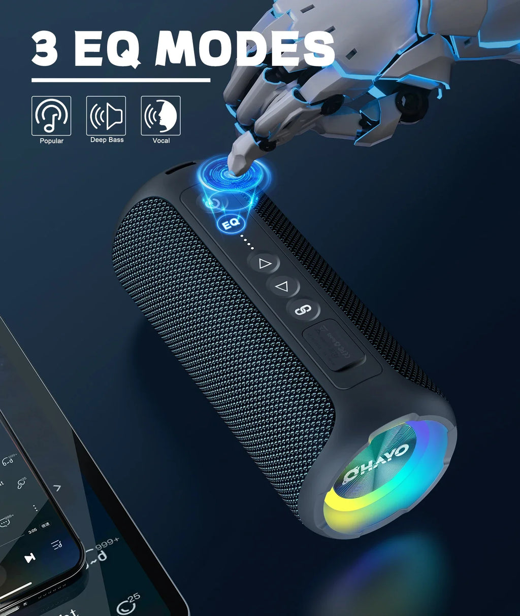 Bluetooth Speaker with Portable Wireless Bass