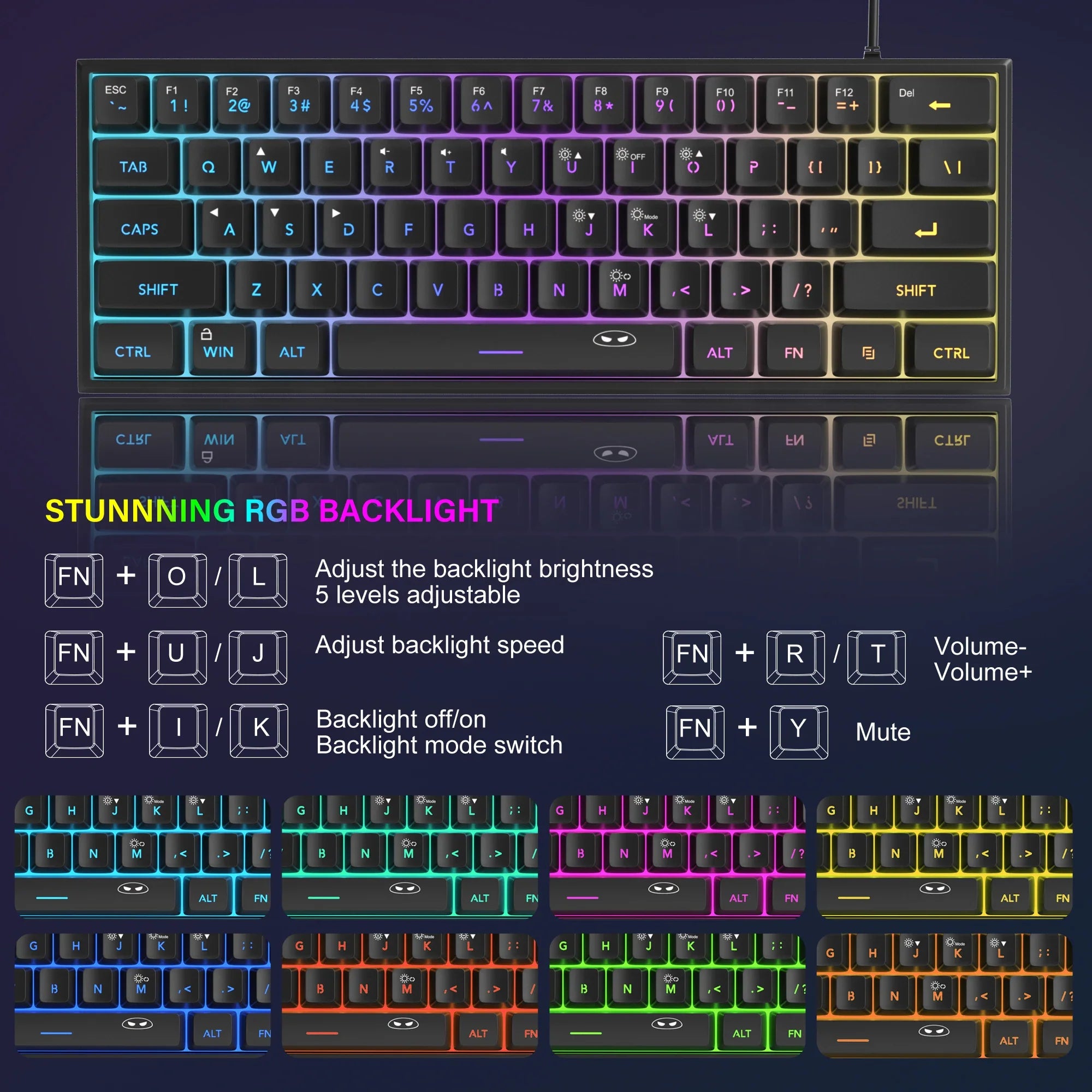 RGB Wired Mini Gaming Keyboard
