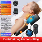 Neck Massager with Electric Traction Heating Head Support