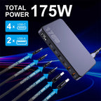 USB Charger GaN 175W 6-Port Fast Charging