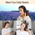 Wireless Headphones Bluetooth with Gold Stereo Foldable Mic