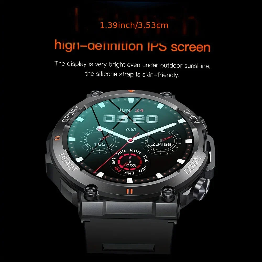 Smart Watch Men Bluetooth Heart Rate Fitness Tracker