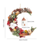 Wreath Moon Artificial Flower Garland for Door Wall