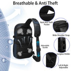 Sling Bag Waterproof Anti Theft Crossbody USB Charging Port