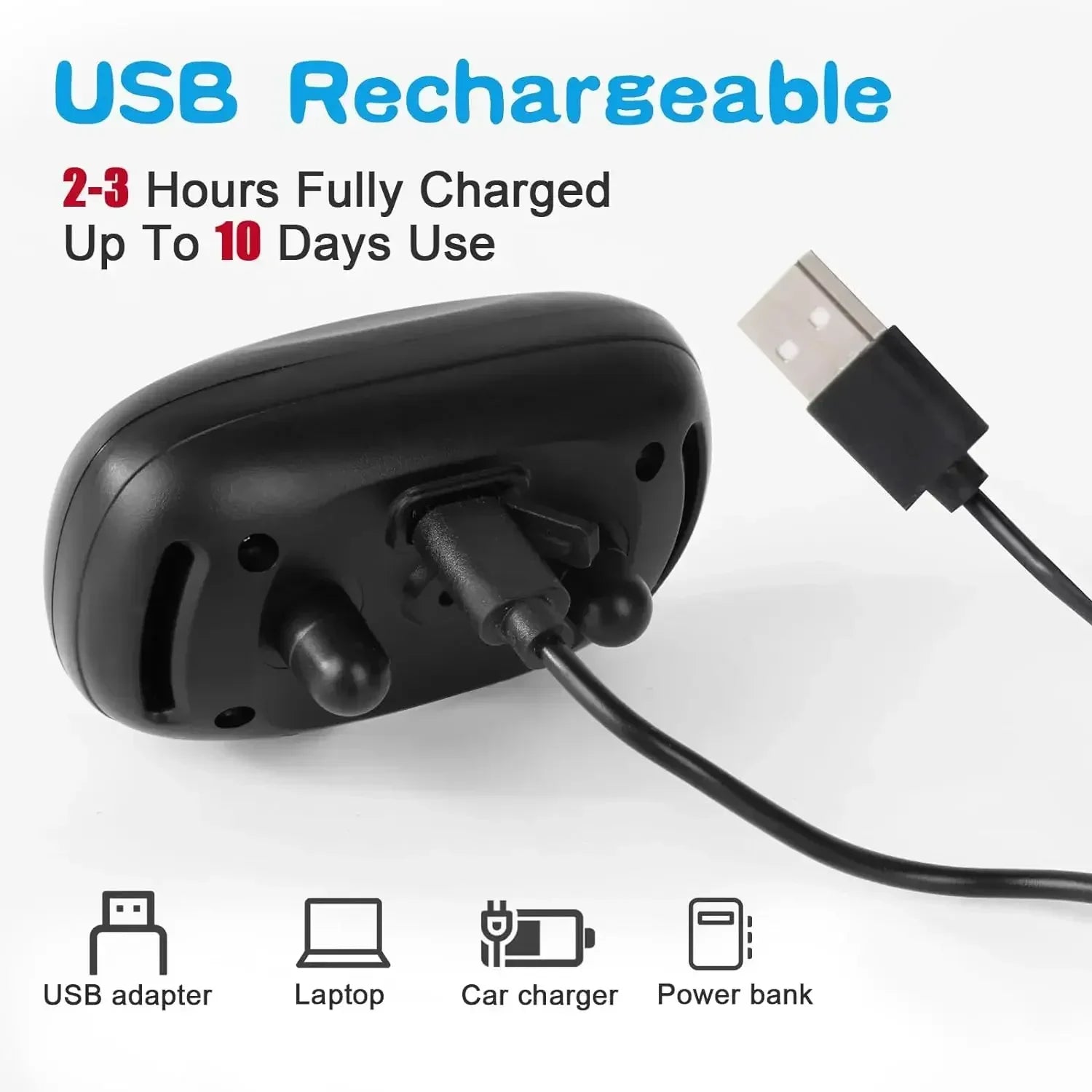 Dog Bark Collar Ultrasonic USB Rechargeable Training