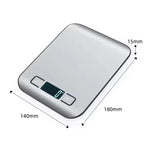 Kitchen Scale Digital with Stainless Steel LED Precision