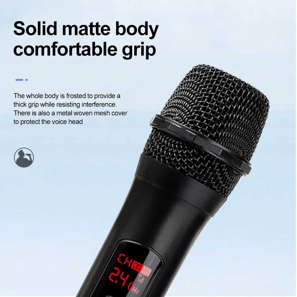 Wireless Microphone Dual Channel Handheld VHF System