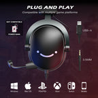Headset Gaming 7.1 Surround Sound Wired Microphone