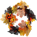 Best Halloween Autumn Wreath Pumpkin Skull Maple Leaf | Buy Online at Furniture Things Australia