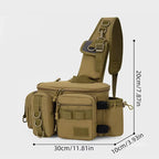 Fishing Tackle Bag with Rod Holder