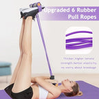 Six-Tube Pedal Resistance Band Fitness Trainer