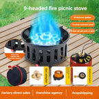 Camping Stove 9-Core High-Power Gas Burner