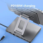 iPad Stand Docking Station USB C Hub 9-in-1