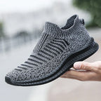 Walking Grey Shoes Slip-On Mesh Men (Shoe Size: 40)
