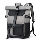 Backpack with Waterproof Nylon Roll on Top