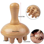 Wooden Massage Tool with Mushroom Lymphatic Cellulite