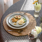 Rattan Placemats Handwoven Round Heat Resistant Mats