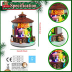 Christmas Village House with LED Light Up Figurine