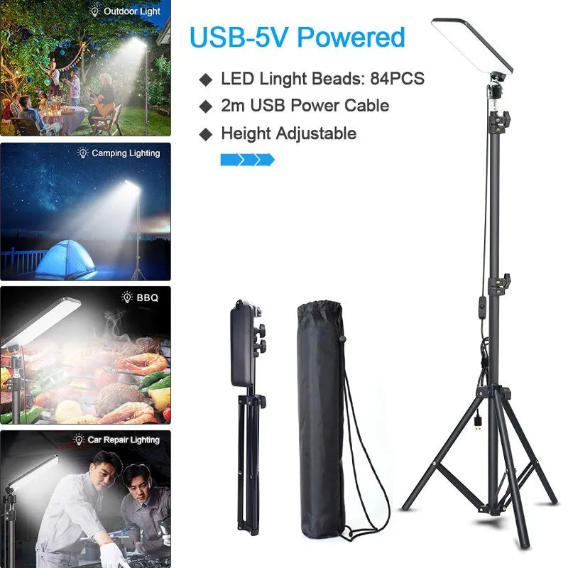 Work Light Portable LED Tripod Camping Lamp