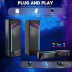 Computer Speaker RGB Light Subwoofer Bluetooth Soundbar