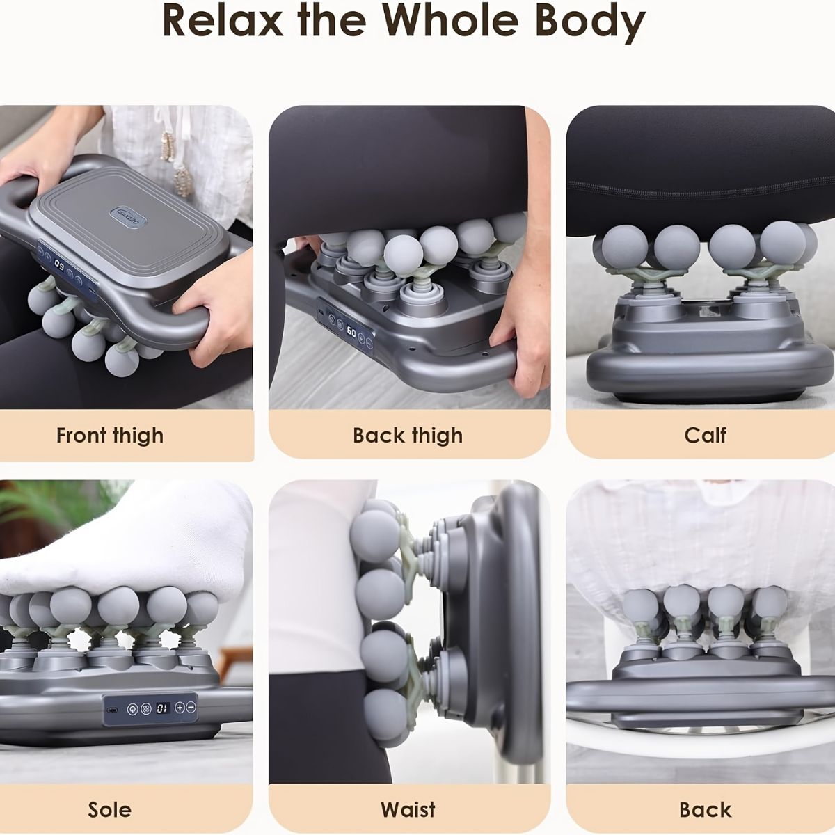 16-head massage gun, deep-tissue massager, electric massage tool, 9 modes, 9 intensity levels, quiet muscle massager, body muscle massage, percussion massager, muscle recovery, self-care - Starry-sky color - Size Sixteen pieces