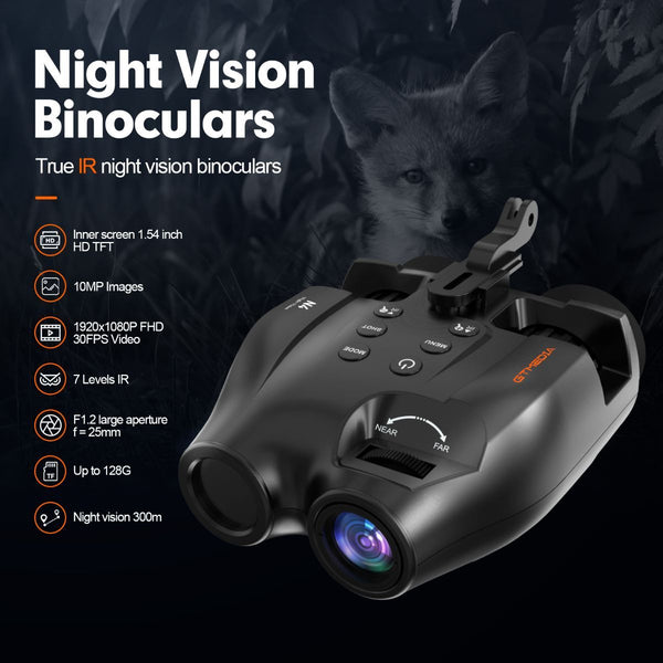 night vision binoculars,4K HD,head-mounted,camping safety,True IR,Australian outback,wildlife observation,night hiking,DSZ-XXX - Black - Size 32G