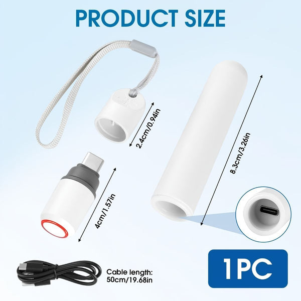 electric itch relief device, outdoor insect bites, camping safety gear, built-in battery, portable itch relief - White - Size routine