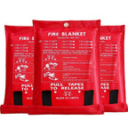 Fire Blanket Camping Safety Fire Resistant Blanket Camping Gear Australia Home - White - Size 3pcs-1M-1M