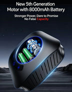 Portable Shower Head 8000mAh Battery Multi-Functional Shower Indoor Outdoor Use - Black - Size 8000amh