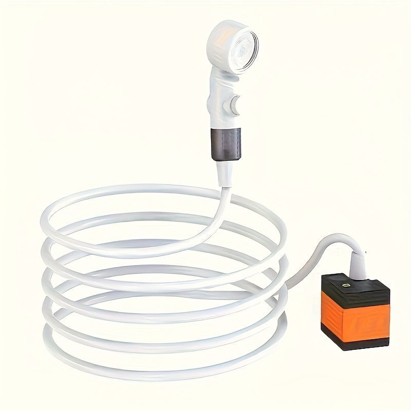 portable electric water heater, camping shower, travel shower, car shower, pet bathing heater, 36V USB charging, fast-heating water heater, outdoor shower, caravan shower, Australia camping - Orange - Size 5000amh
