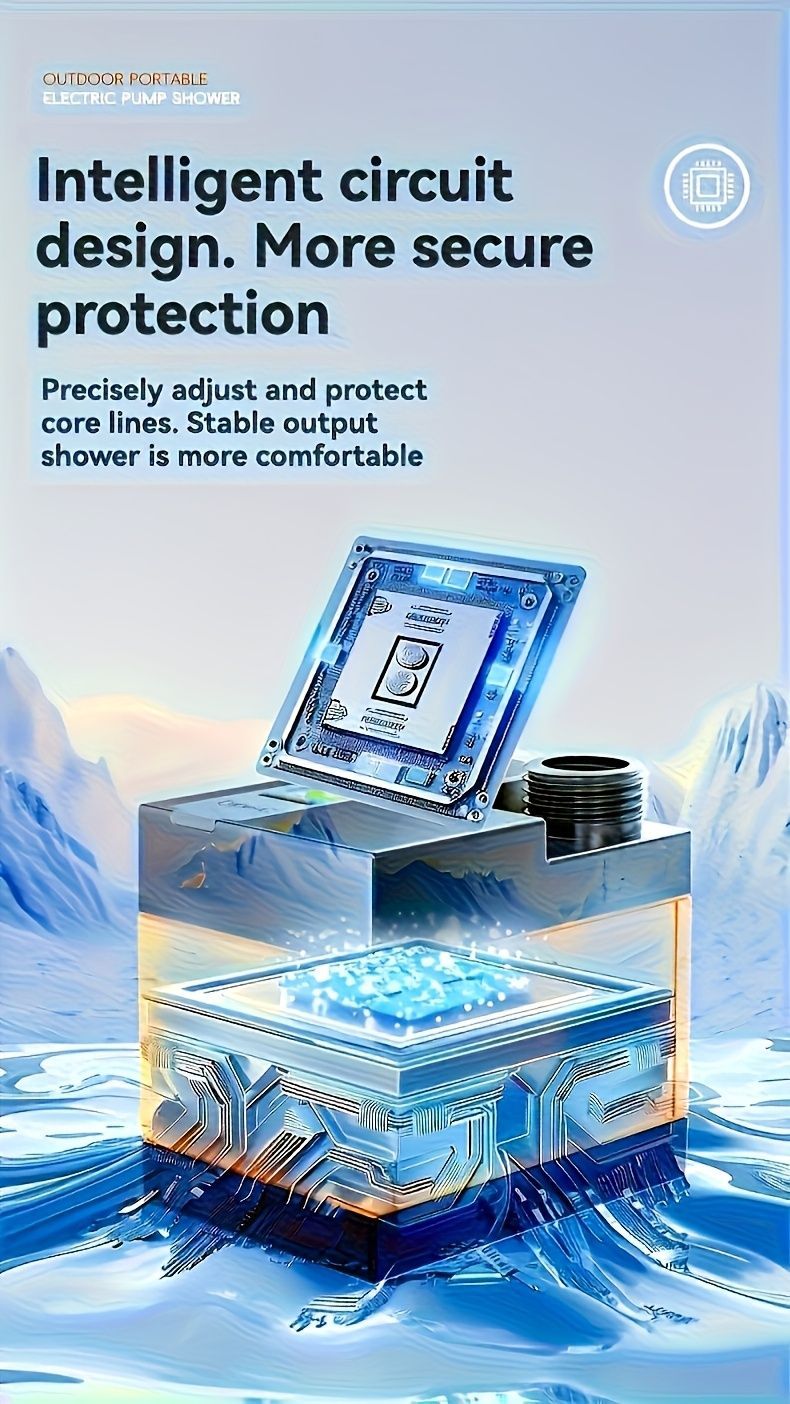 portable electric water heater, camping shower, travel shower, car shower, pet bathing heater, 36V USB charging, fast-heating water heater, outdoor shower, caravan shower, Australia camping - Orange - Size 5000amh