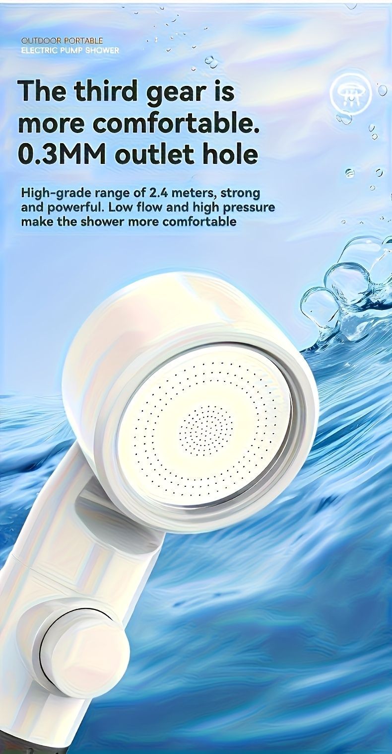 portable electric water heater, camping shower, travel shower, car shower, pet bathing heater, 36V USB charging, fast-heating water heater, outdoor shower, caravan shower, Australia camping - Orange - Size 5000amh