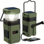 AM FM radio, NOAA weather alert radio, hand crank emergency radio, solar camping light, Bluetooth speaker radio, portable phone charger radio, outdoor survival radio, camping radio Australia, disaster preparedness radio, rechargeable weather radio - Green