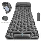 Camping Inflatable Mattress Breathable Camping Mattress Nylon Fabric Inflatable - Cyan - Size 190cm