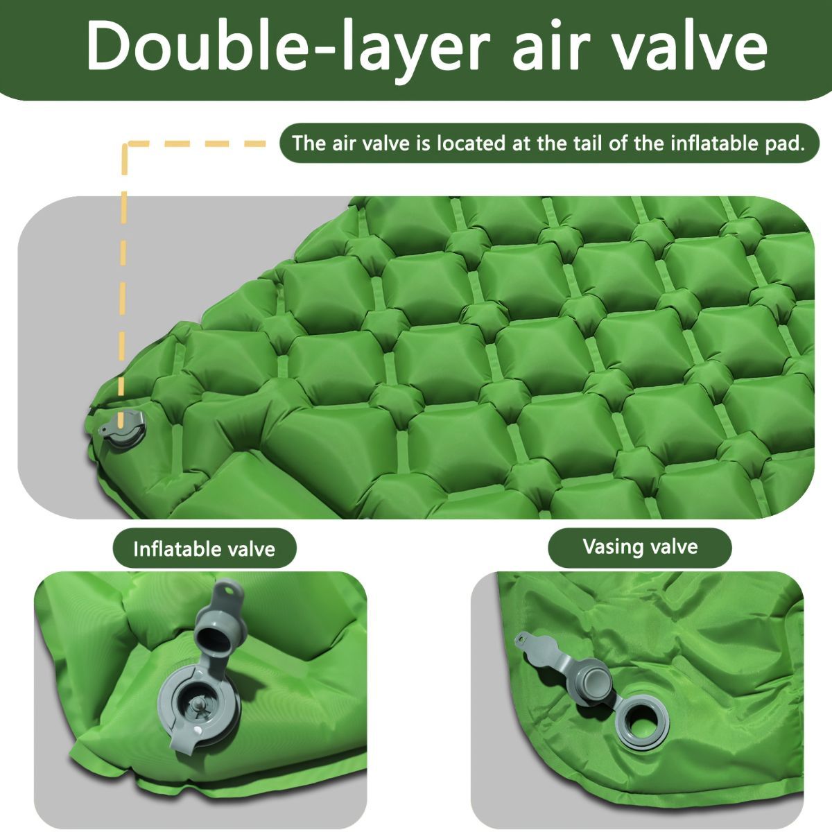 Camping Inflatable Mattress Breathable Camping Mattress Nylon Fabric Inflatable - Orange - Size 190cm