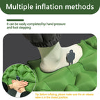 Camping Inflatable Mattress Breathable Camping Mattress Nylon Fabric Inflatable - Cyan - Size 190cm