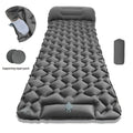 Camping Inflatable Mattress Breathable Camping Mattress Nylon Fabric Inflatable - Gray - Size 190cm