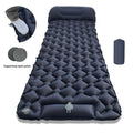 Camping Inflatable Mattress Breathable Camping Mattress Nylon Fabric Inflatable - navy blue - Size 190cm