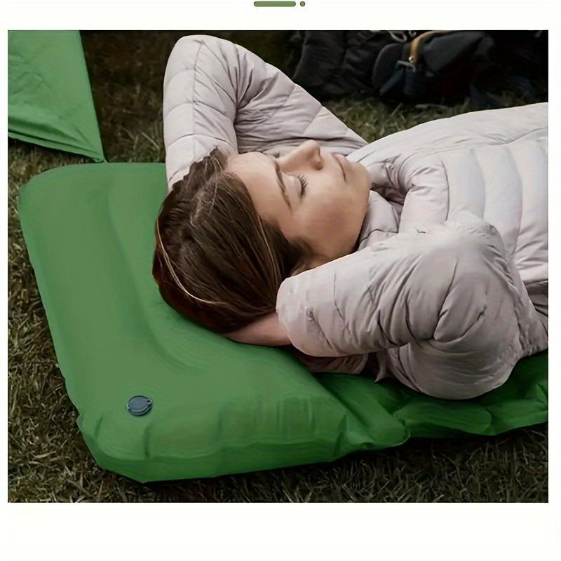 Camping Inflatable Mattress Breathable Camping Mattress Nylon Fabric Inflatable - Navy - Size 190cm