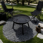 Outdoor Fire Pit Charcoal Fire Pit Camping Fire Pit Backyard Fire Pit Grilling - Black - Size set