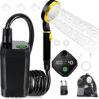 Portable Outdoor Shower Self-Priming Shower Rechargeable Shower Pump Camping - Black - Size 6000amh